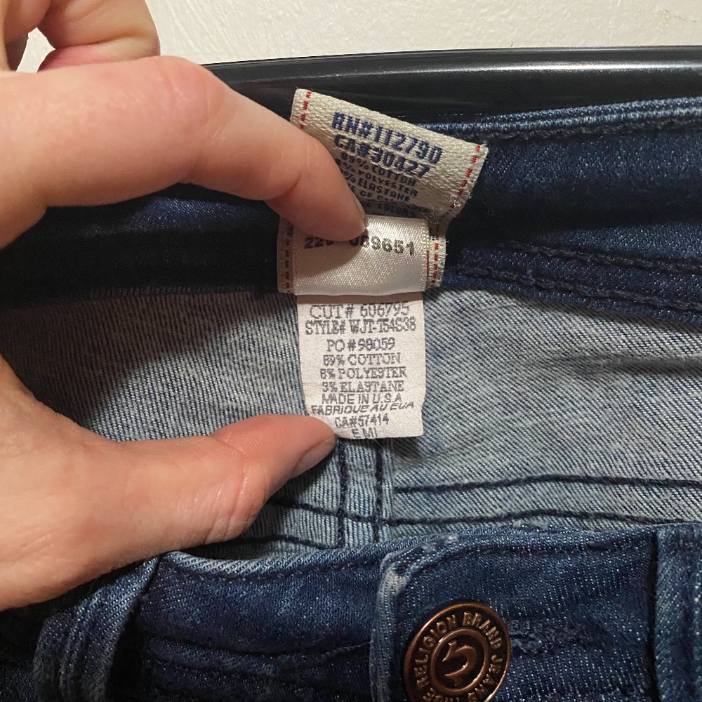 True Religion Brand Jeans size 26 Flare, Bronze Label - Picture 5 of 6